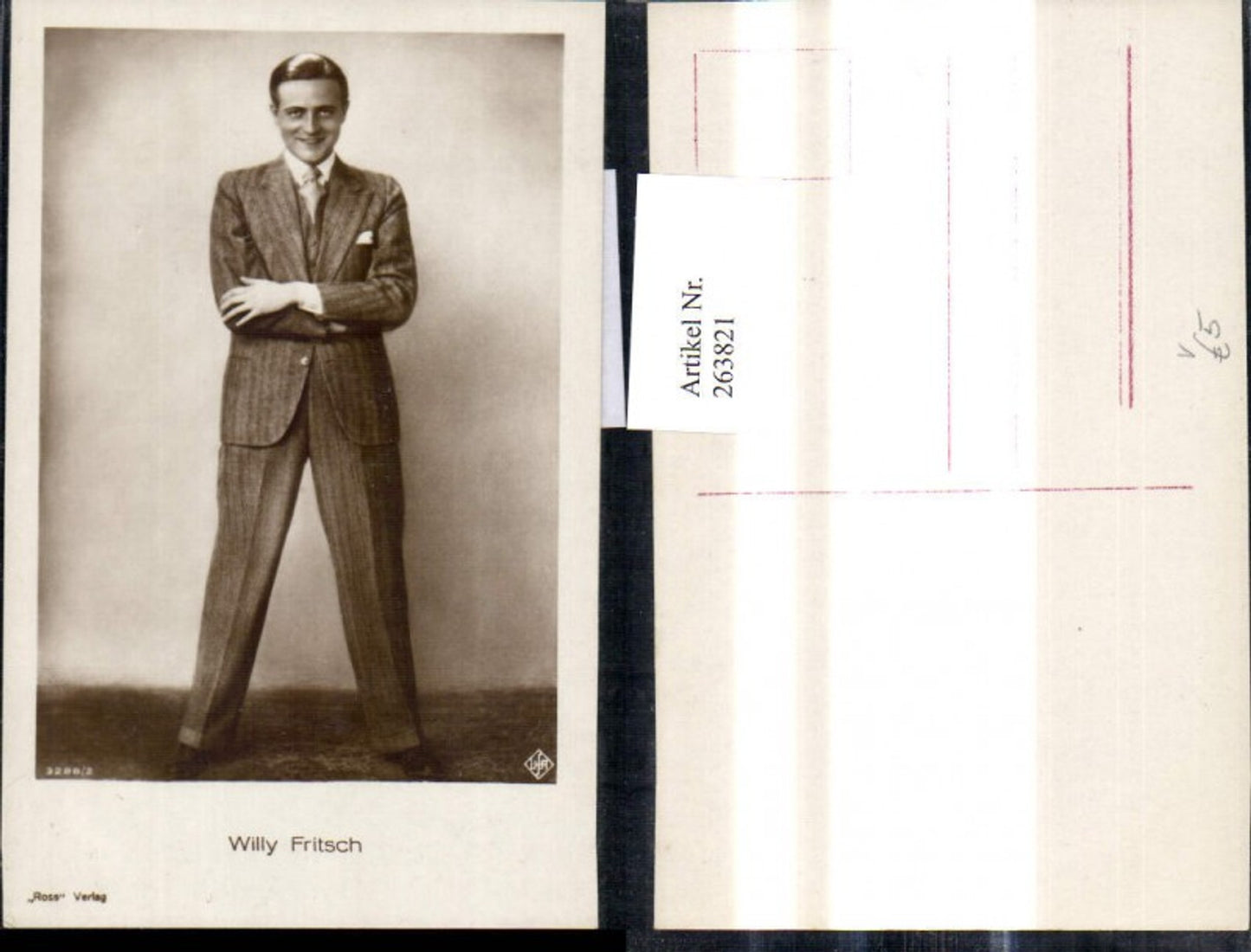 263821,Willy Fritsch Schauspieler pub Ross 3288/2