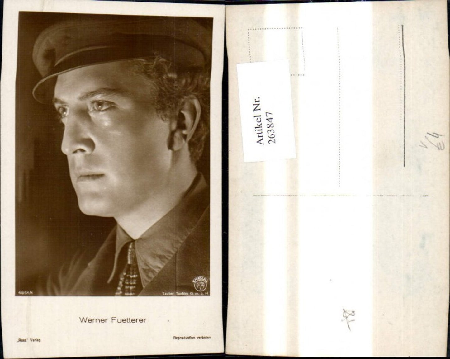 263847,Werner Fuetterer Schauspieler pub Ross 4851/1