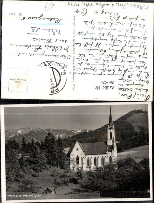 260825,Prein an d. Rax Kirche Bergkulisse