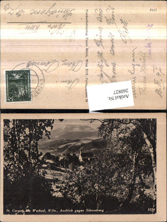 260827,St. Corona am Wechsel Teilansicht Ausblick geg. Schneeberg