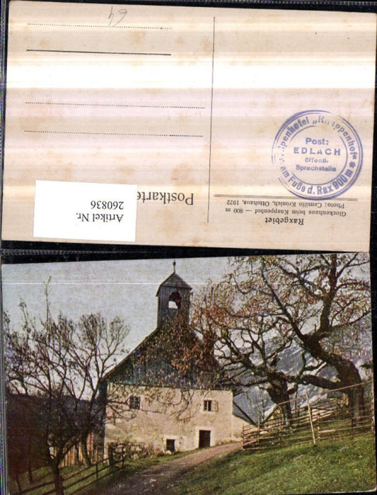 260836,Glockenhaus b. Knappenhof Kirche b. Reichenau