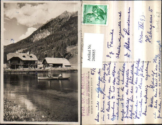 260885,Forsthaus am Jägersee geg. d. Ennskrax b. Kleinzell Ruderboot