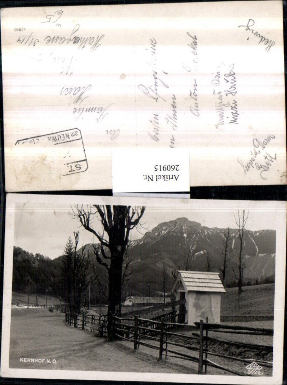 260915,Kernhof b. St. Aegyd am Neuwalde Partie Kapelle Bergkulisse