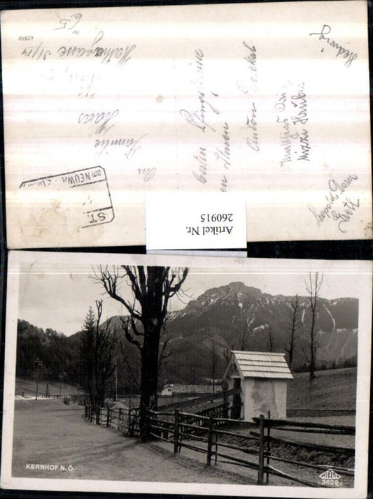 260915,Kernhof b. St. Aegyd am Neuwalde Partie Kapelle Bergkulisse