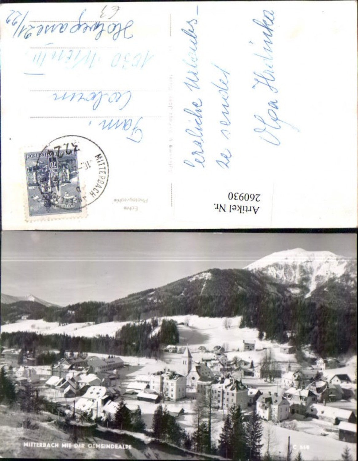 260930,Mitterbach Totale m. d. Gemeindealpe Winterbild