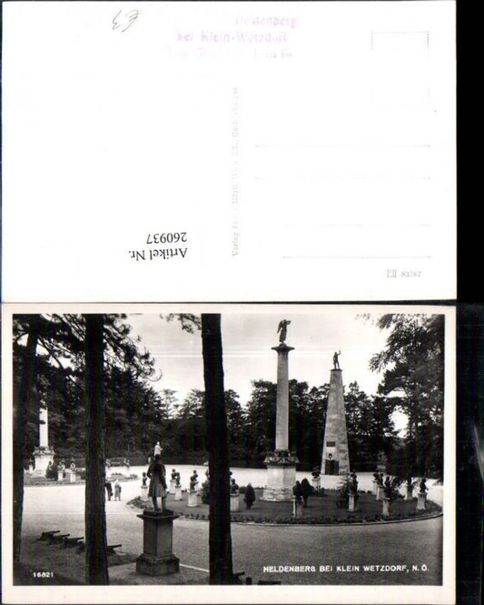 260937,Heldenberg b. Klein Wetzdorf Kleinwetzdorf Säulen Büsten