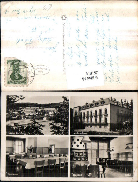 261019,Kasten Totale Erholungsheim Speisesaal Tagesraum Mehrbildkarte