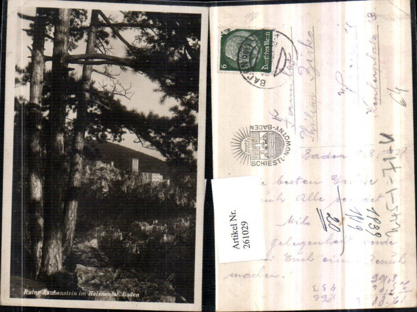 261029,Ruine Rauhenstein im Helenental b. Baden