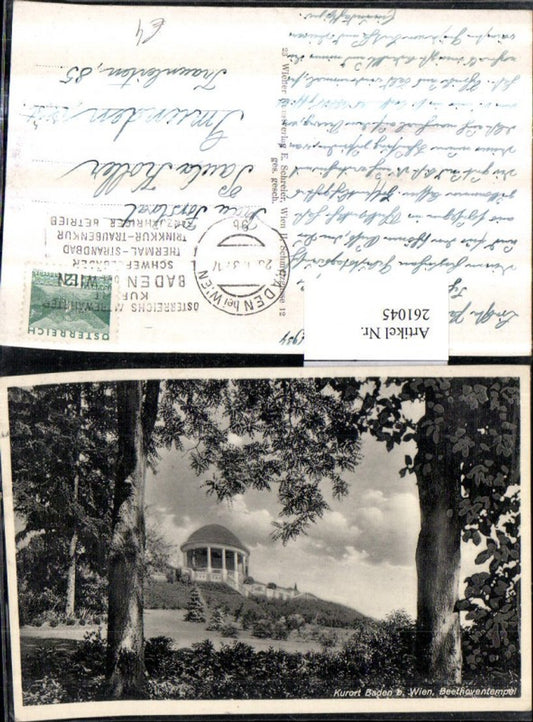 261045,Baden b. Wien Beethoventempel Tempel
