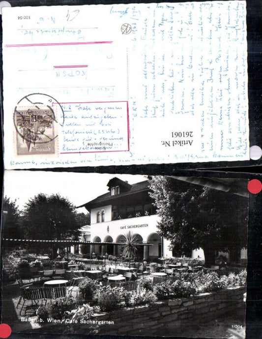 261061,Baden b. Wien Cafe Sachergarten Terrasse