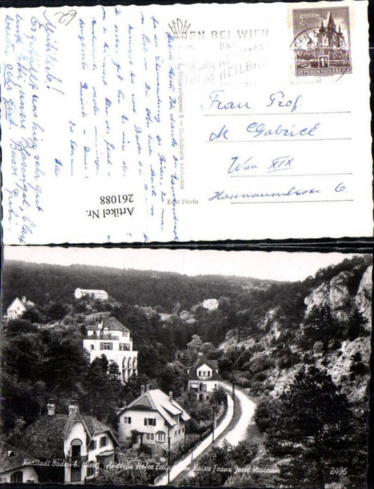 261088,Baden b. Wien Andreas Hofer Zeile geg. Kaiser Franz Josef Museum pub Foto Hubmann 2496