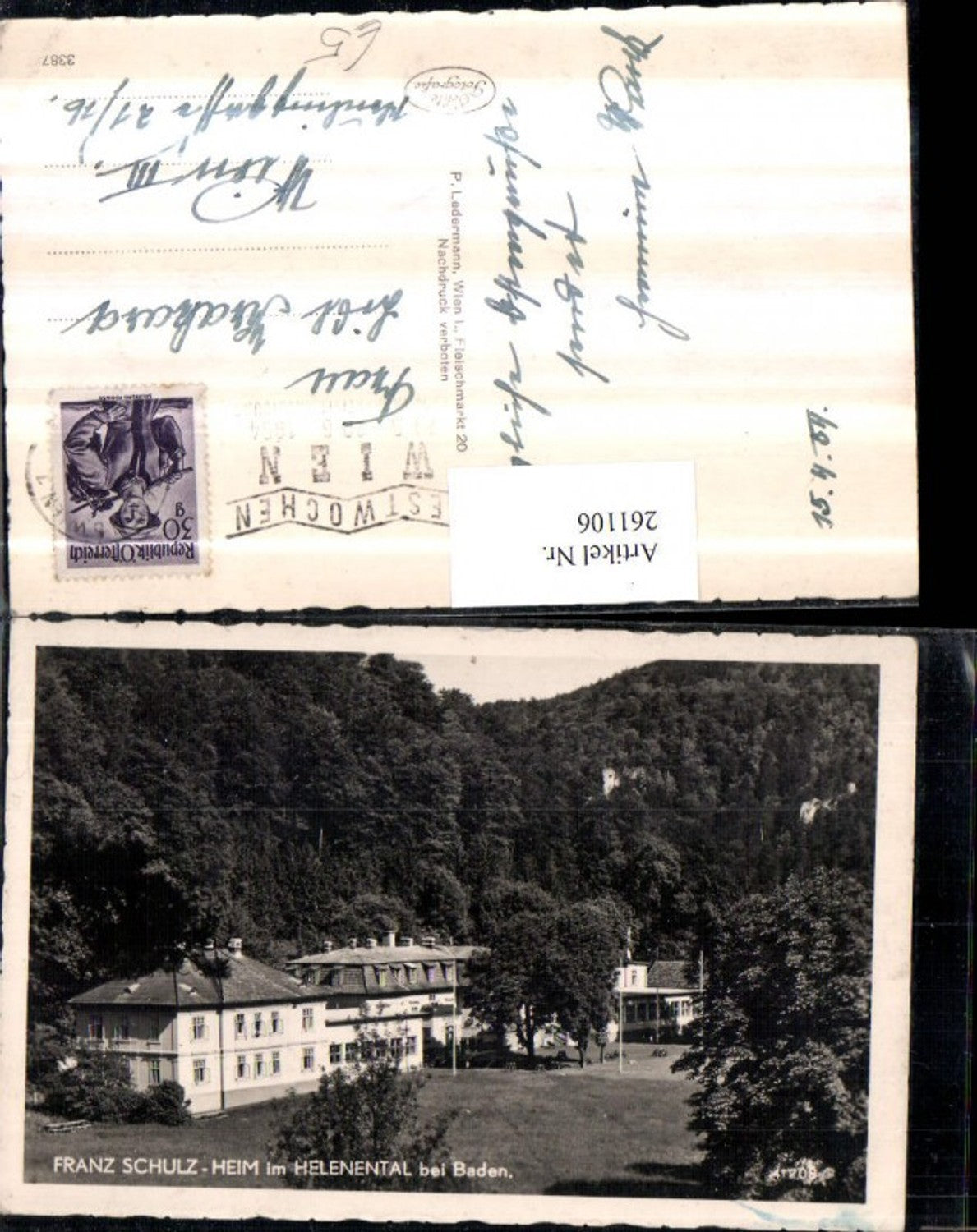 261106,Franz Schulz-Heim im Helenental b. Baden