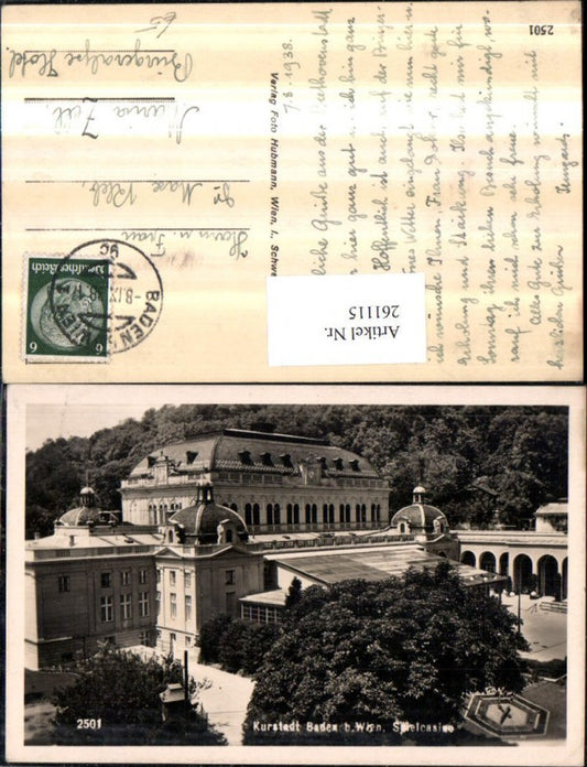 261115,Baden b. Wien Spielcasino Casino Blumenuhr