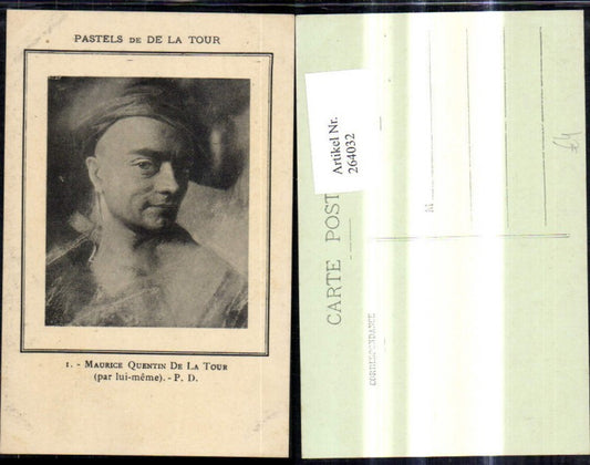 264032,Künstler Ak Maurice Quentin de la Tour Mann Portrait Passepartout Kunst Wissenschaft