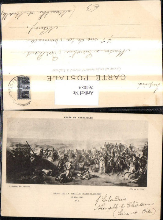 264089,Künstler Ak A Bourdier Prise de la Smalah d Abd el Kadar Schlacht Geschichte Politik Ausland
