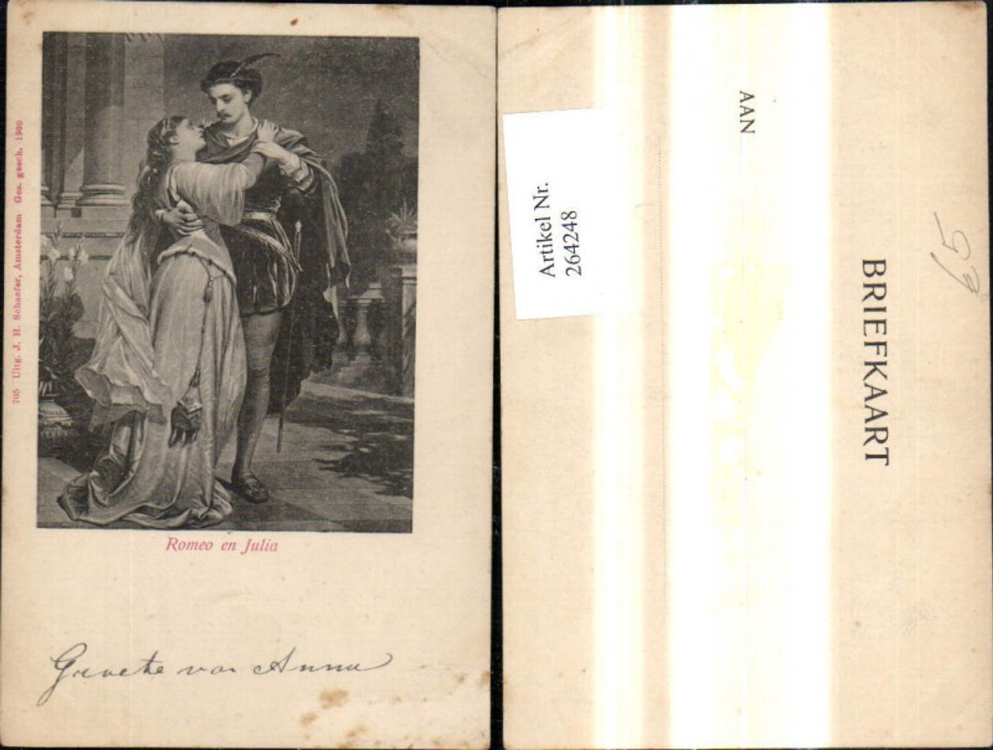 264248,Künstler Ak Romeo en Julia Umarmung Paar Liebe