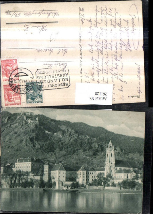 261128,Dürnstein in d. Wachau Teilansicht Kirche m. Ruine