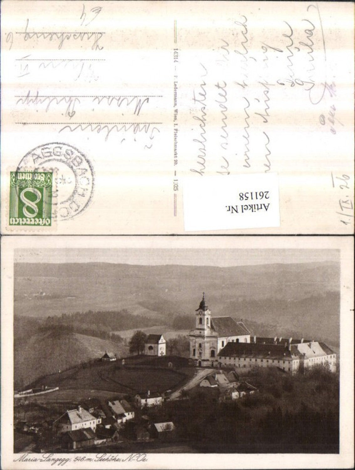261158,Maria Langegg in d.Wachau Kirche m. Kloster