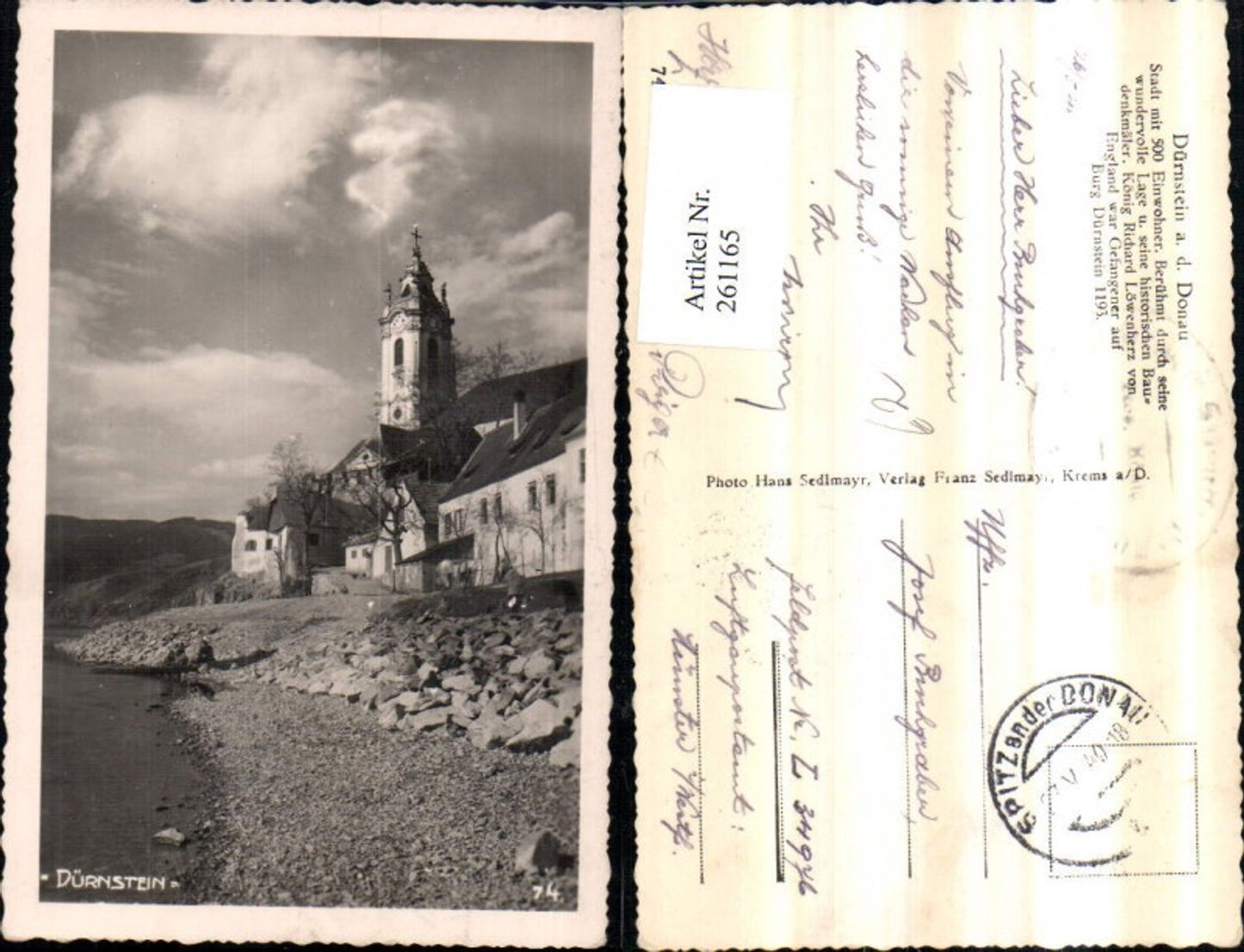 261165,Dürnstein an d. Donau Partie Kirchenturm