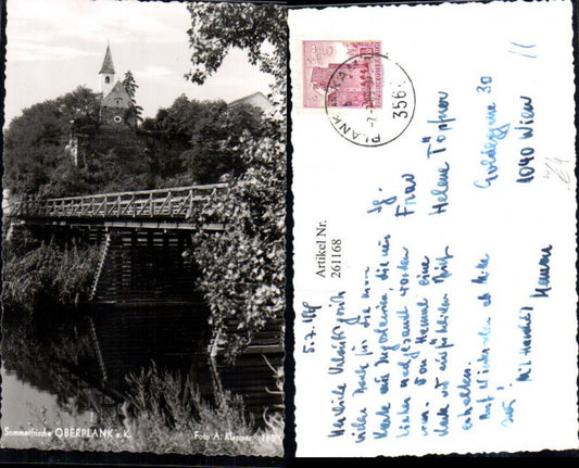 261168,Oberplank b. Schönberg am Kamp Brücke Kirche