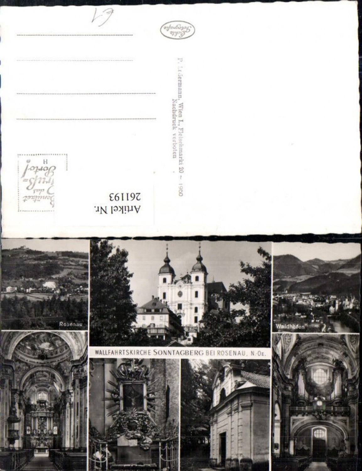 261193,Sonntagberg b. Rosenau Totale Kirche Waidhofen Totale Kirche Innenansichten Mehrbildkarte