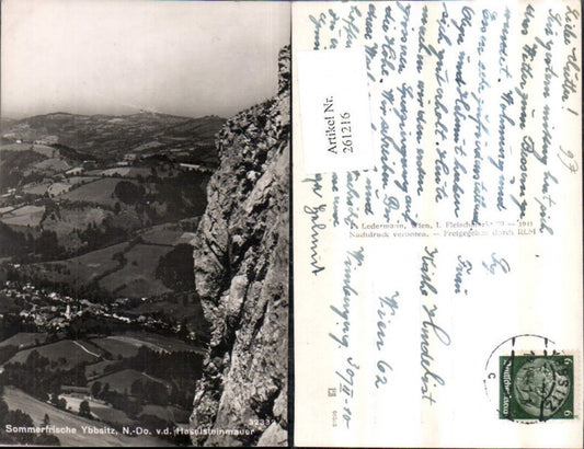 261216,Ybbsitz Totale von d. Haselsteinmauer