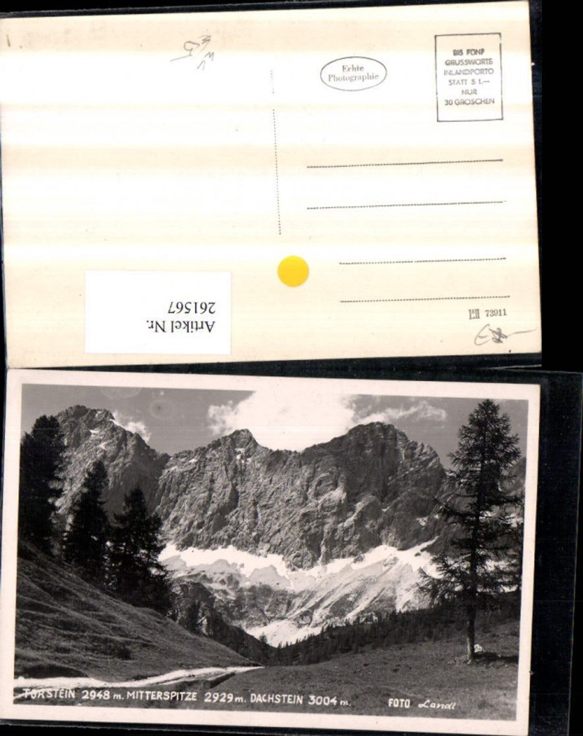 261567,Torstein Mitterspitze u. Dachstein Bergkulisse b. Gosau pub Foto Landl
