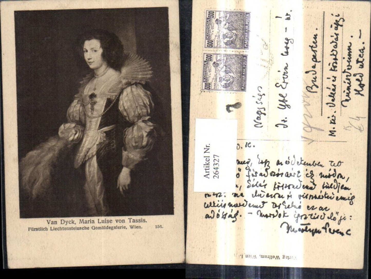 264327,Künstler Ak Van Dyck Maria Luise van Tassis Frau Portrait