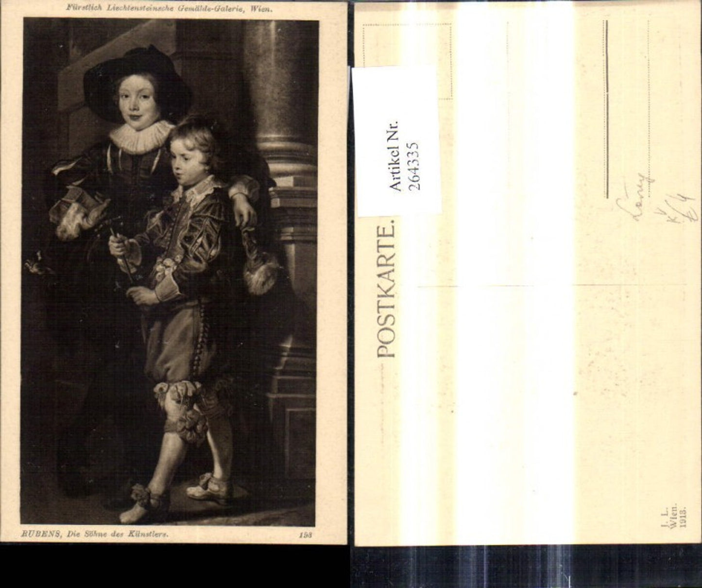 264335,Künstler Ak Peter Paul Rubens Die Söhne d. Künstlers pub J. Löwy Wien 193