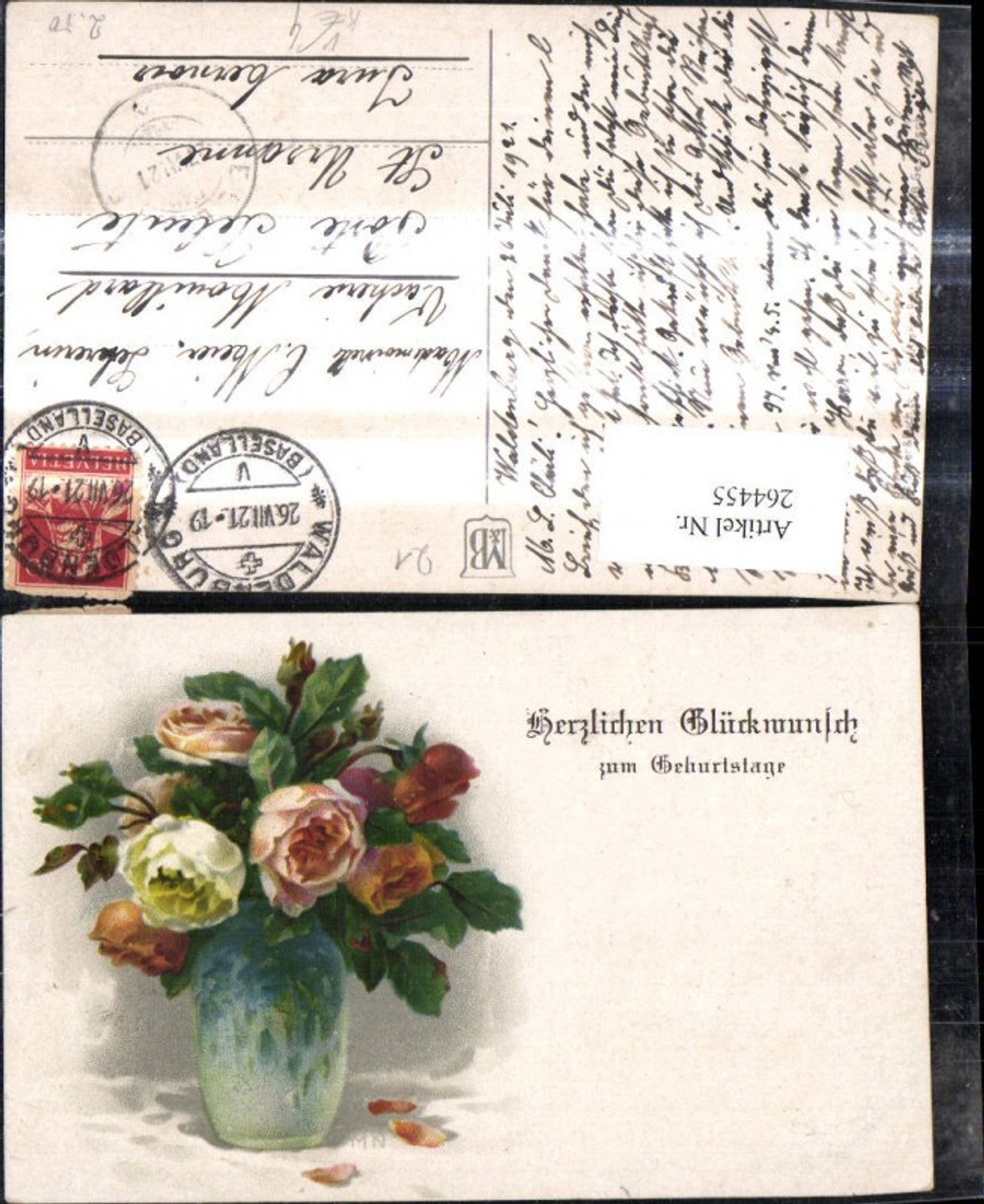 264455,Künstler Ak Meissner & Buch 2518 Blumenvase Blumen