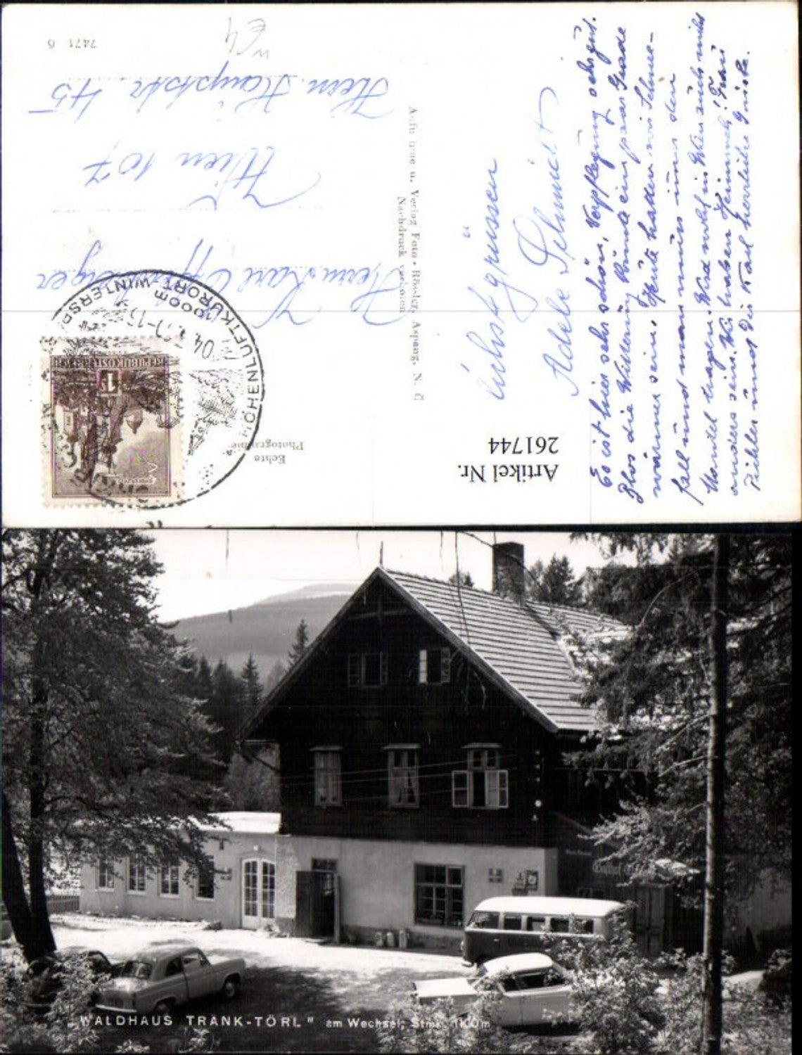 261744,Waldhaus Tränk-Törl am Wechsel b. Mönichkirchen