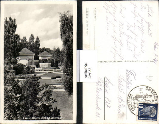 269388,Göhren b. Rügen Blick a. Konzertplatz Garten