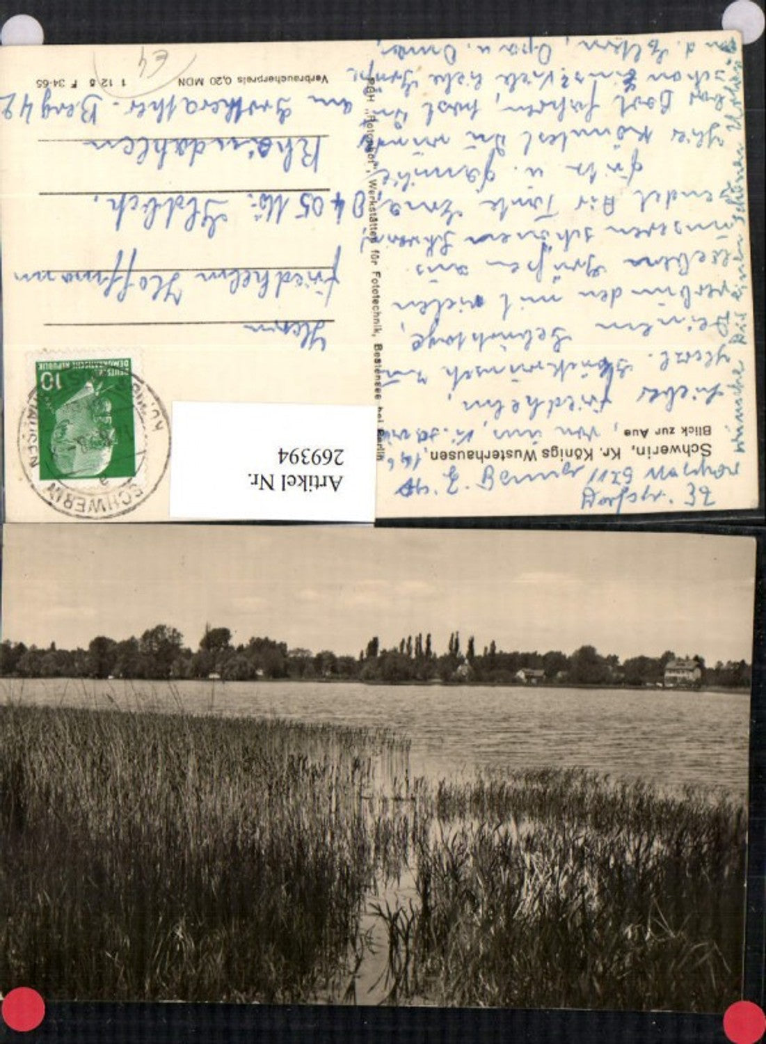 269394,Schwerin Kr. Kreis Königs Wusterhausen Blick z. Aue