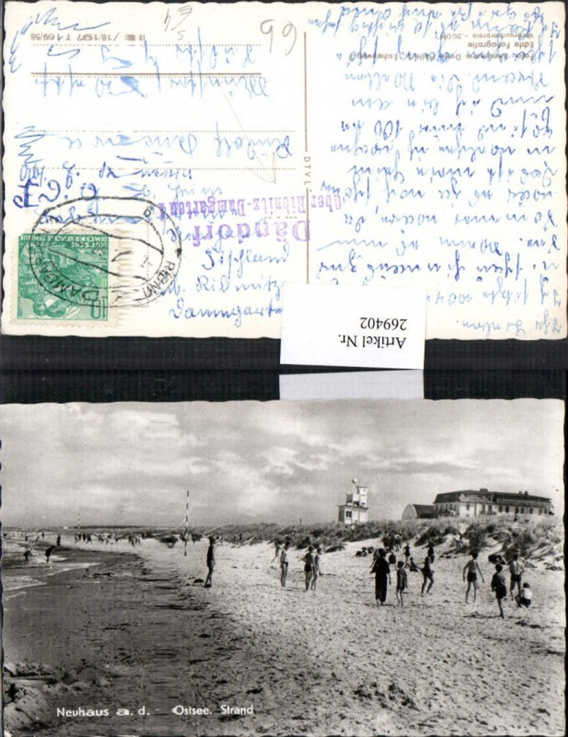 269402,Stempel Dändorf über Ribnitz-Damgarten 1 Neuhaus a. d. Ostsee Strand