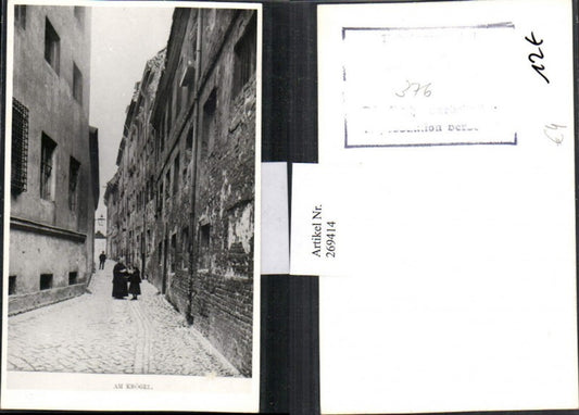 269414,Berlin Foto AK Am Krögel Straßenansicht Frau mit Kind