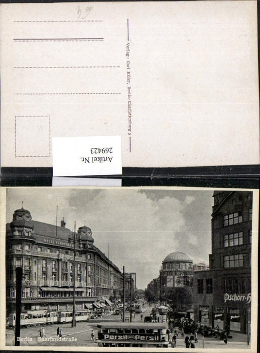 269423,Berlin Saarlandstraße Straßenansicht Straßenbahn