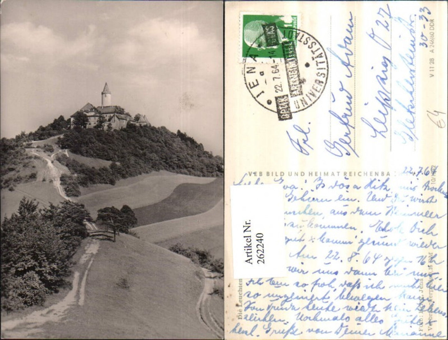262240,Die Leuchtenburg Burg b. Kahla pub VEB 10/1542