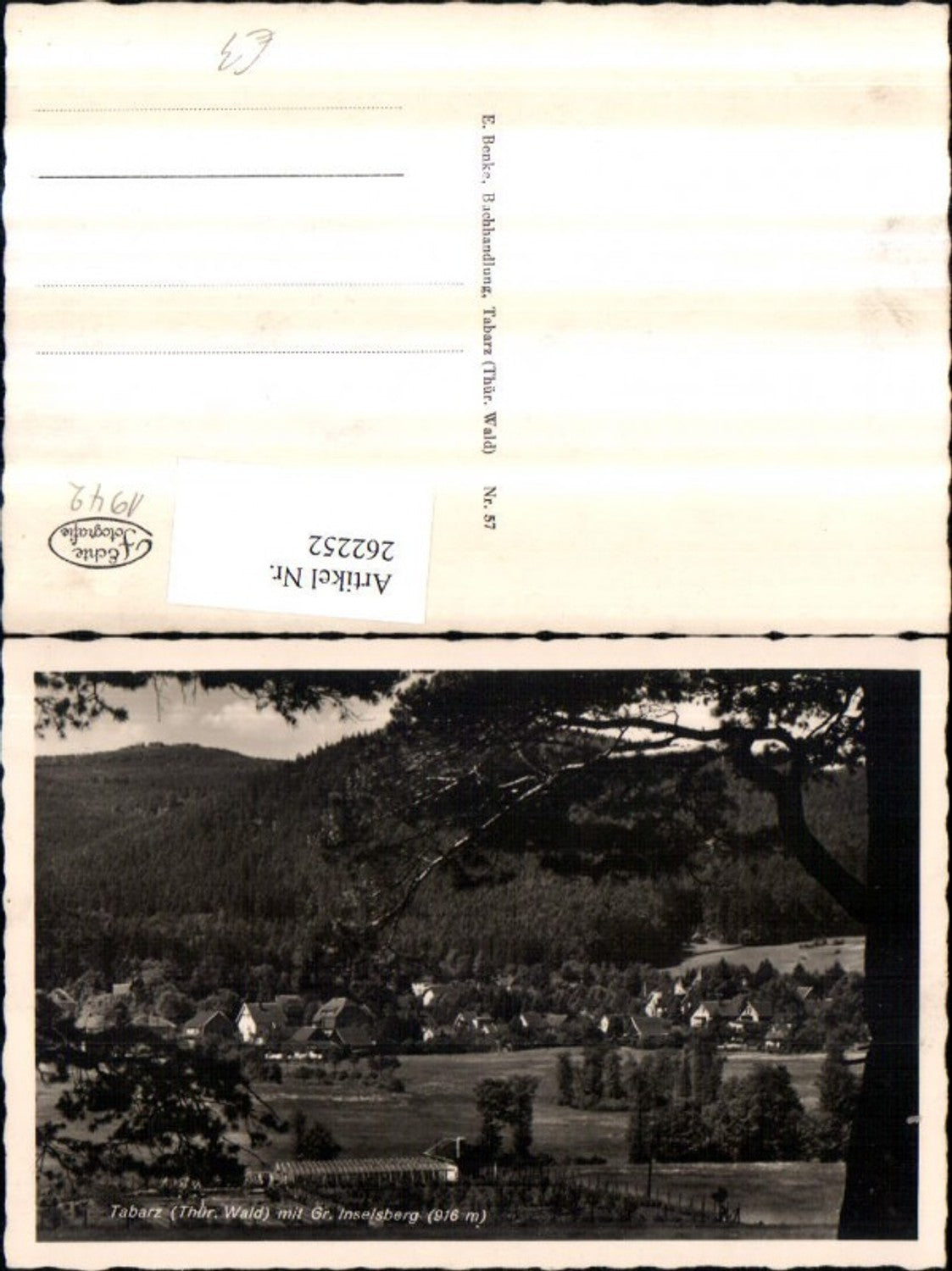 262252, Tabarz in the Thuringian Forest with Groß Inselsberg