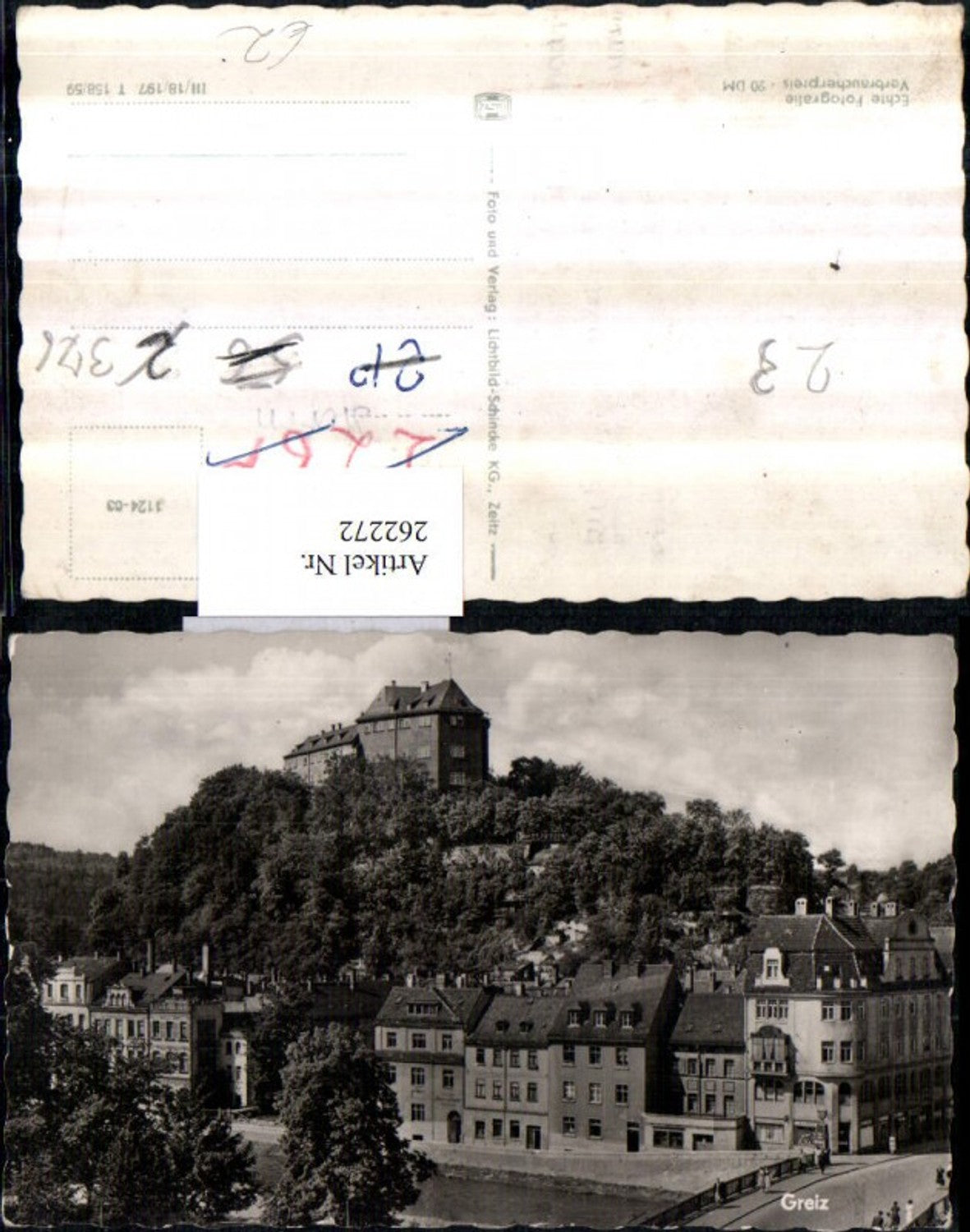262272,Greiz Teilansicht m. Schloss