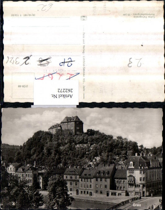 262272,Greiz Teilansicht m. Schloss