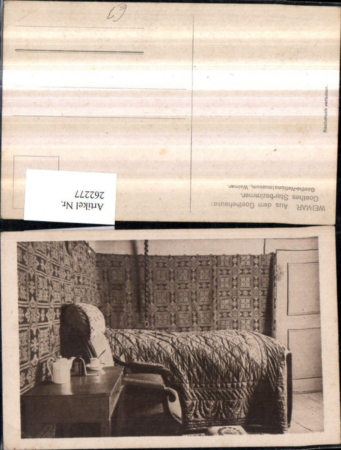 262277, Weimar Goethe House Death Room Interior View