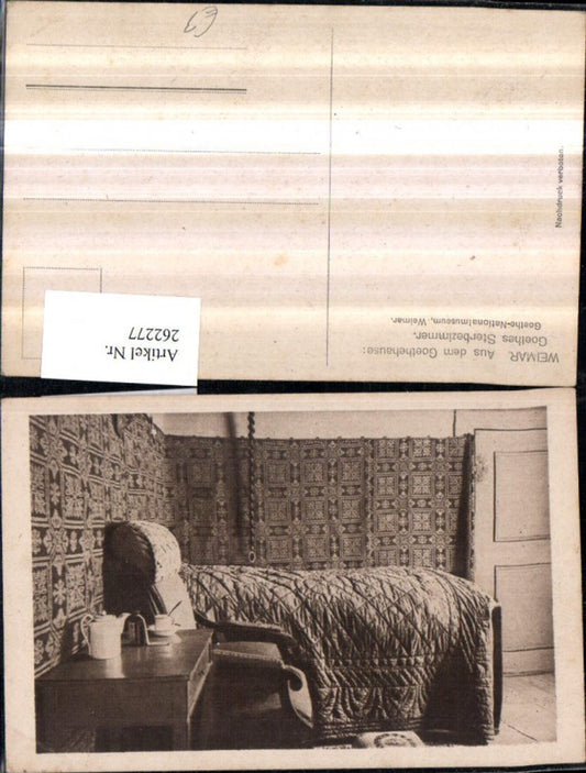 262277, Weimar Goethe House Death Room Interior View