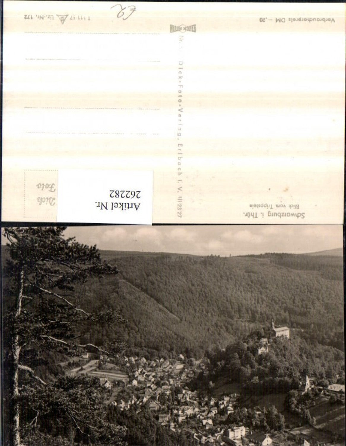 262282,Schwarzburg in Thüringen Totale Blick vom Trippstein