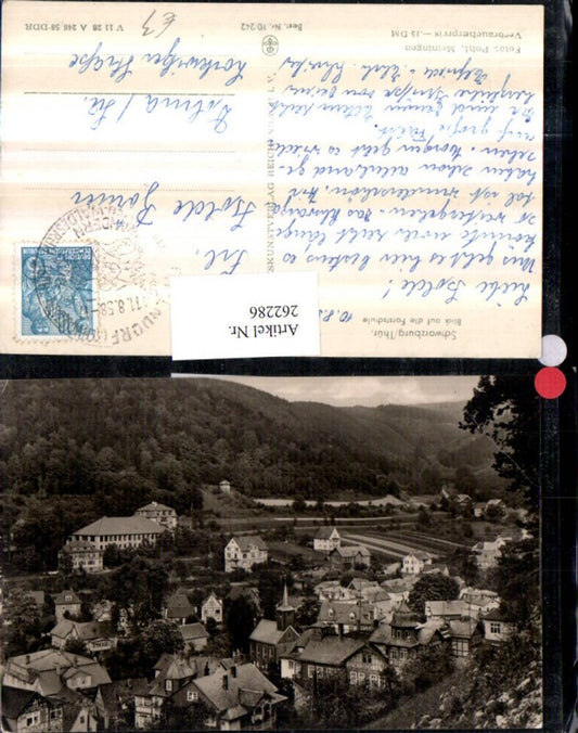 262286,Schwarzburg in Thüringen Teilansicht Blick auf d. Forstschule pub VEB 10/242