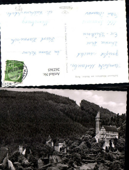 262365,Hirschhorn am Neckar Burg Bahnpost Zug 2366 Mannheim – Würzburg