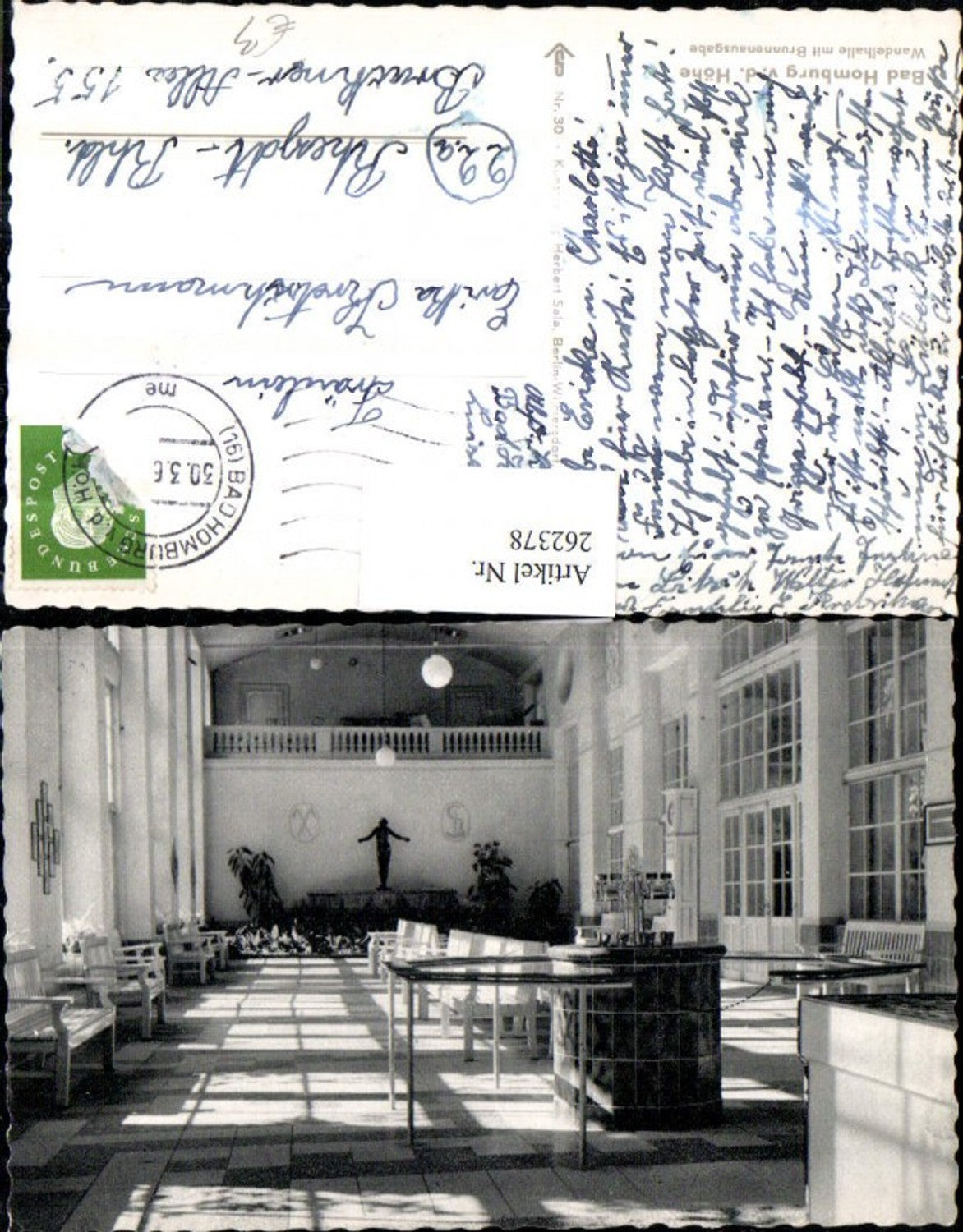 262378,Bad Homburg vor der Höhe Wandelhalle m. Brunnenausgabe Innenansicht