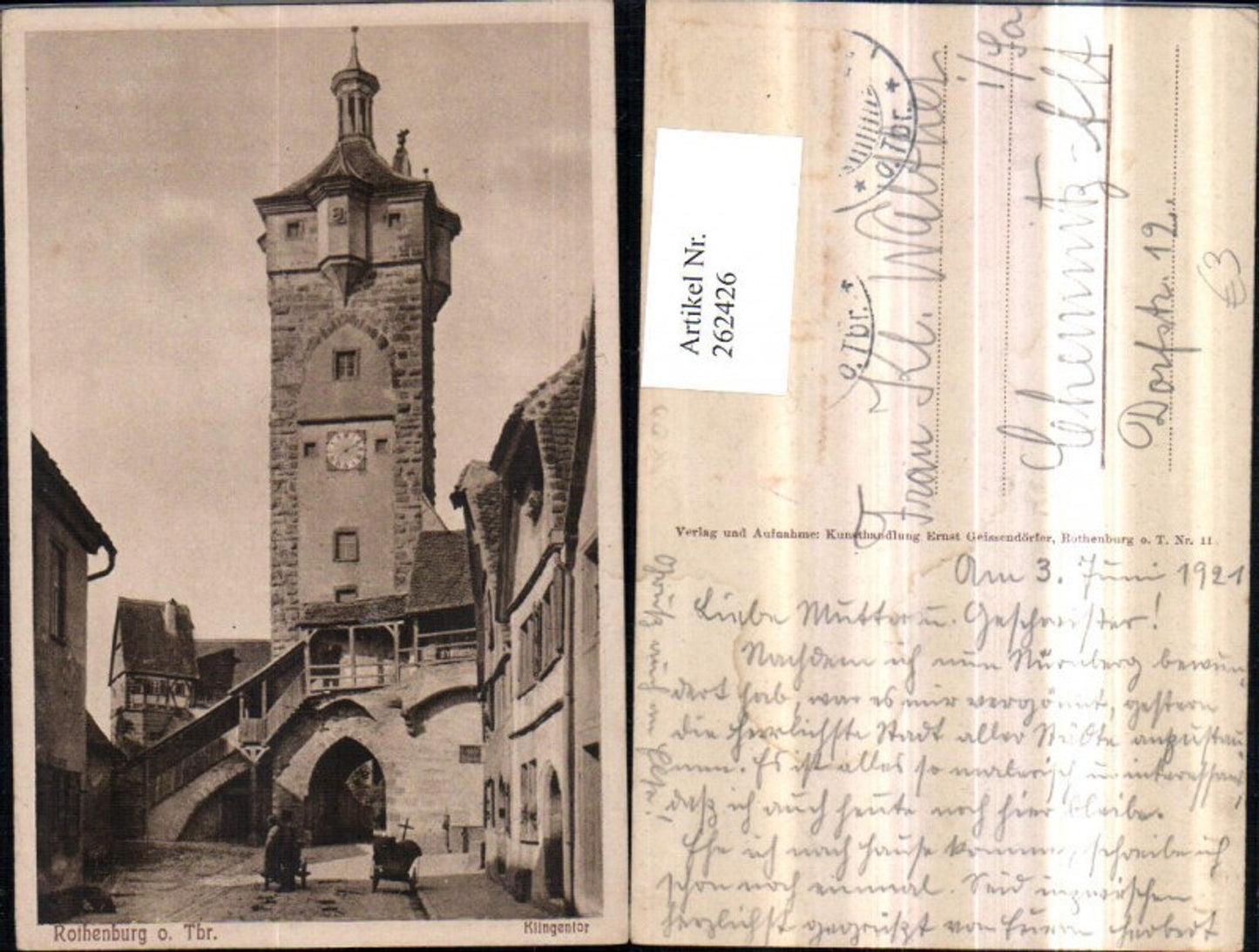 262426,Rothenburg ob d. Tauber Klingentor Turm