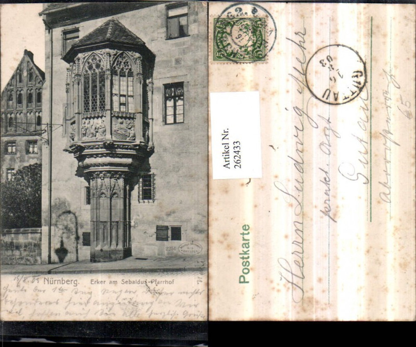 262433,Nürnberg Erker am Sebaldus-Pfarrhof