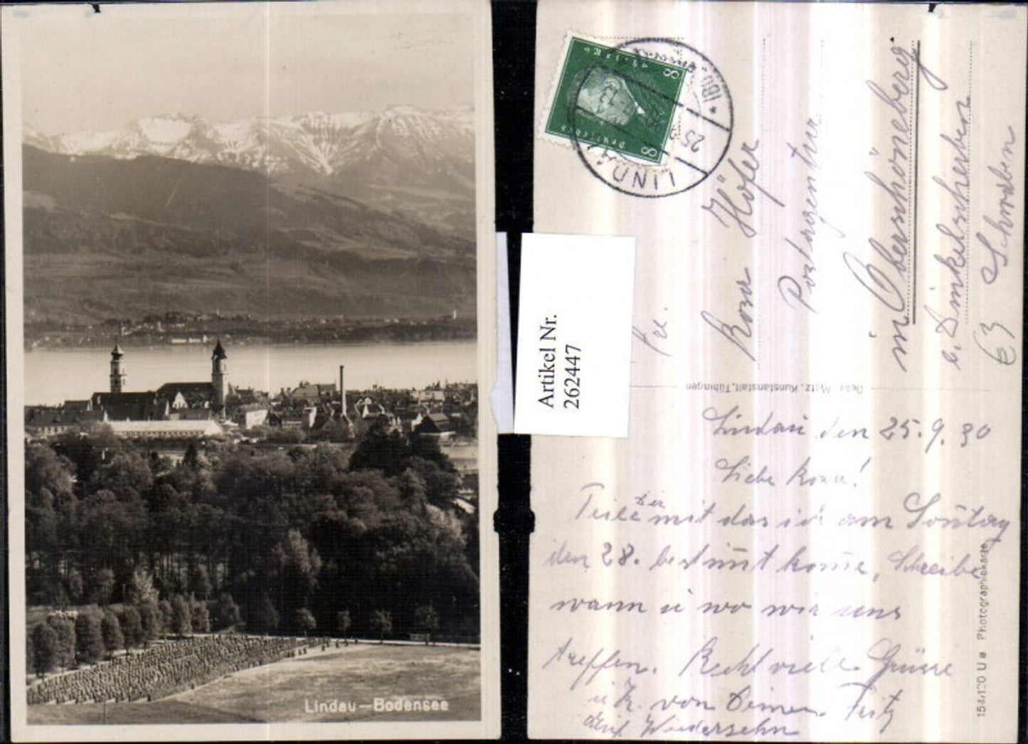 262447,Lindau am Bodensee Teilansicht Bergkulisse