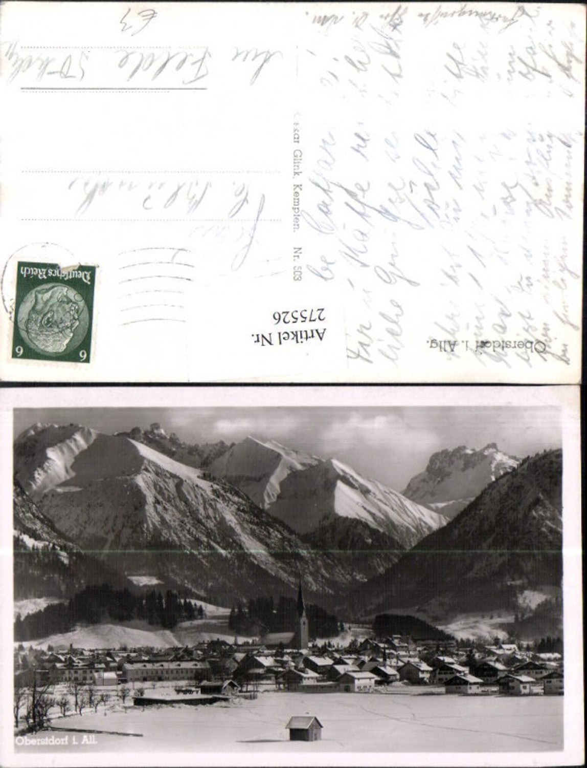 275526, Oberstdorf in the Allgäu region, total mountain scenery, winter scene